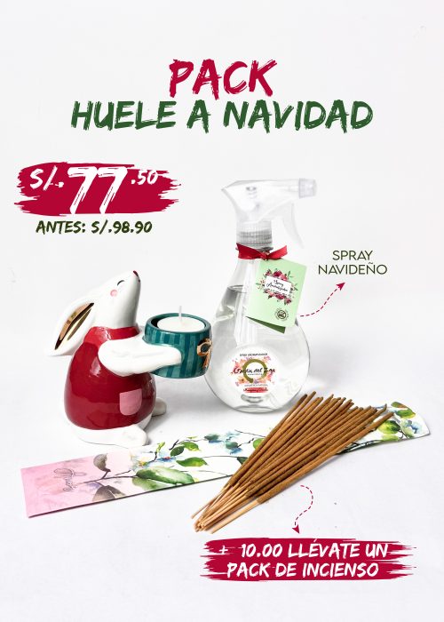 PACK HUELE A NAVIDAD: SPRAY MANZANA CANELA 550 ML + S/10.00 LLÉVATE 1 INCIENSO
