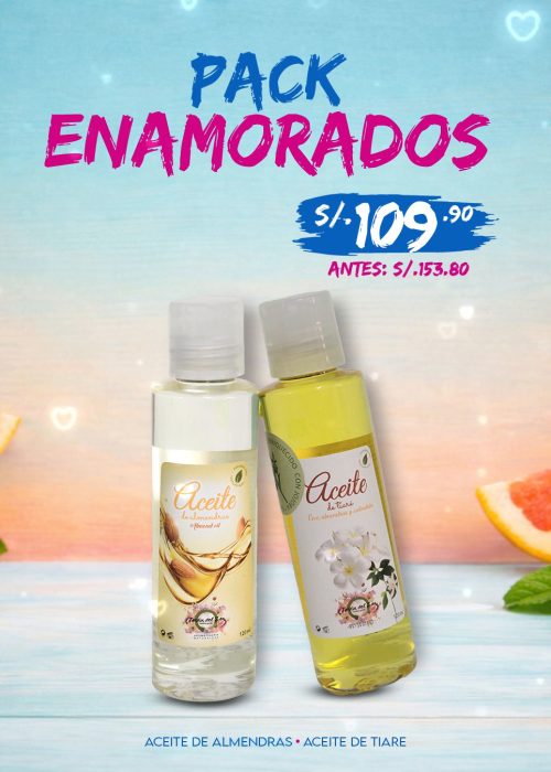 PACK ENAMORADOS: ACEITE DE ALMENDRAS + ACEITE TIARE