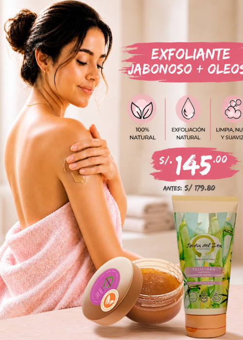EXFOLIANTE OLEOSO + EXFOLIANTE JABONOSO
