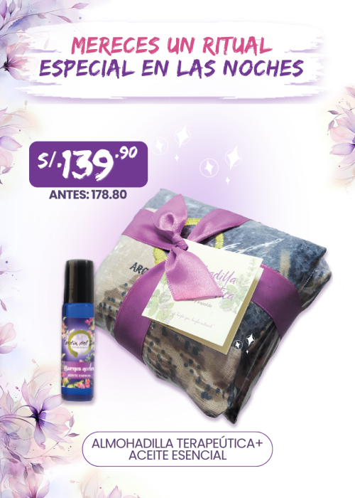 ALMOHADILLA TERAPÉUTICA + ACEITE ESENCIAL