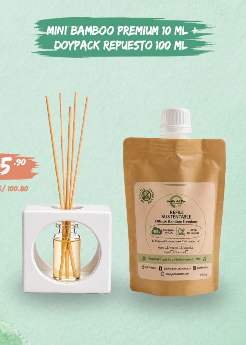 MINI BAMBOO PREMIUM 10 ml  + DOYPACK REPUESTO 100 ML