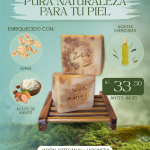Jabón de avena artesanal con jabonera